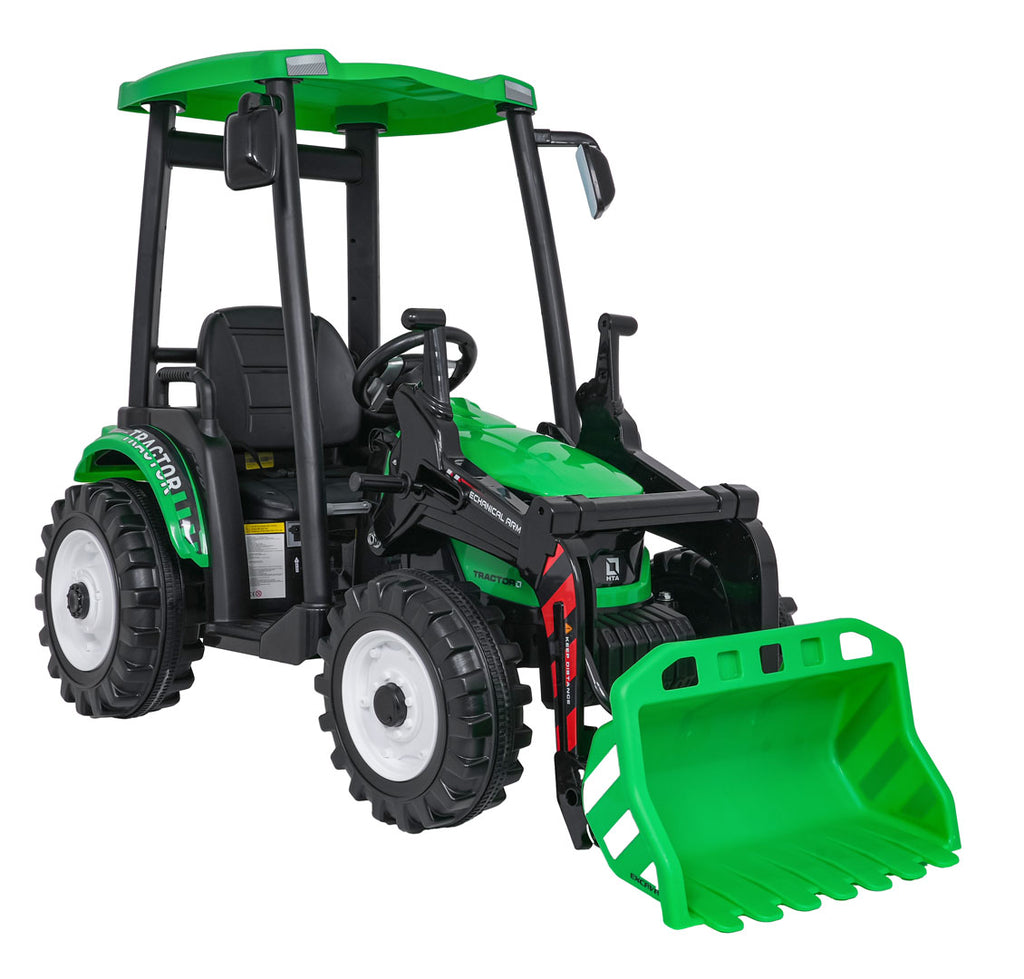 MEGA D68 Tractor Vehicle With Trailer Green