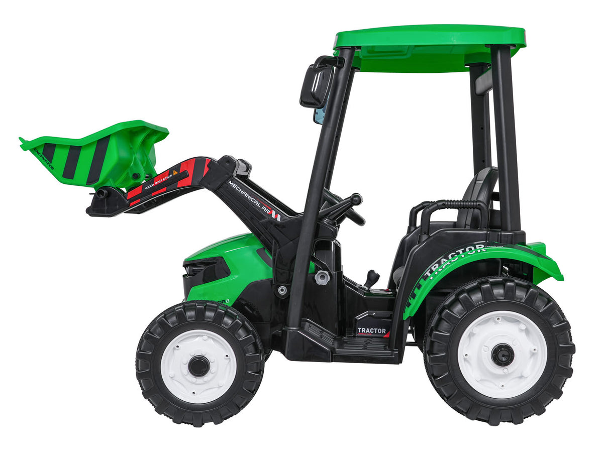 MEGA D68 Tractor Vehicle With Trailer Green