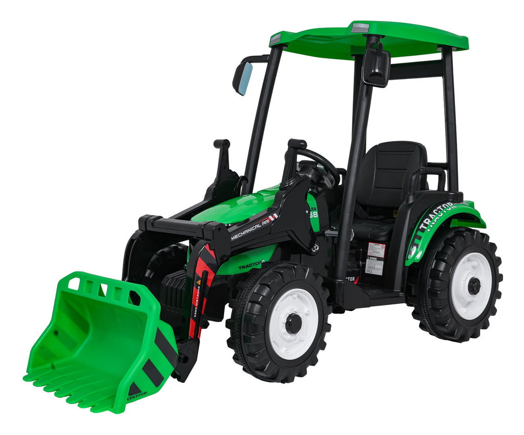MEGA D68 Tractor Vehicle With Trailer Green