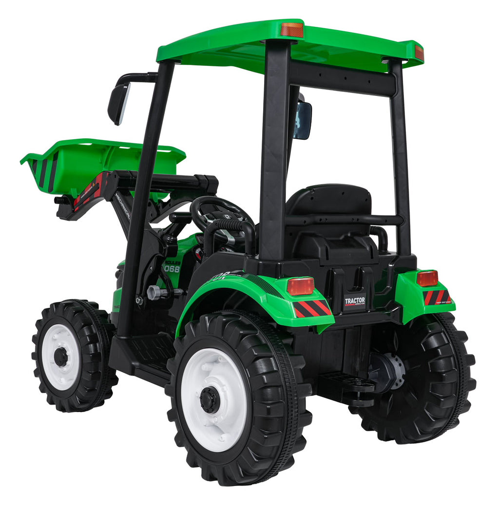 MEGA D68 Tractor Vehicle With Trailer Green