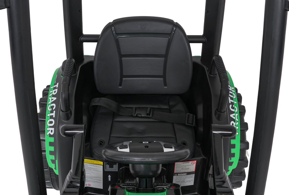 Elektrický traktor MEGA D68 s prívesom zelená