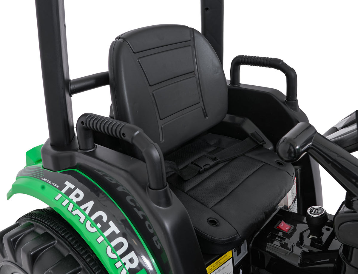 Elektrický traktor MEGA D68 s prívesom zelená