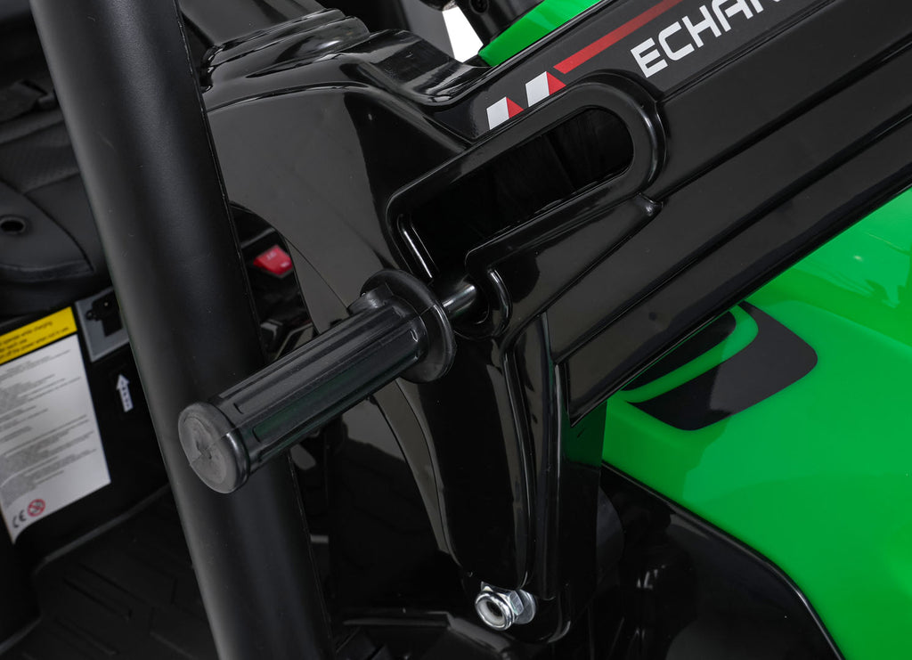 Elektrický traktor MEGA D68 s prívesom zelená
