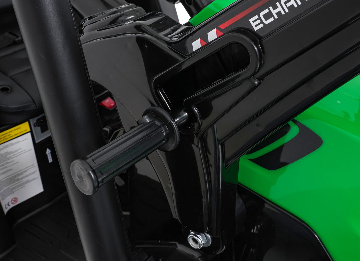 Elektrický traktor MEGA D68 s prívesom zelená
