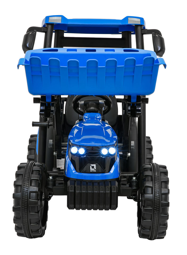 MEGA D68 Tractor Vehicle With Trailer Blue