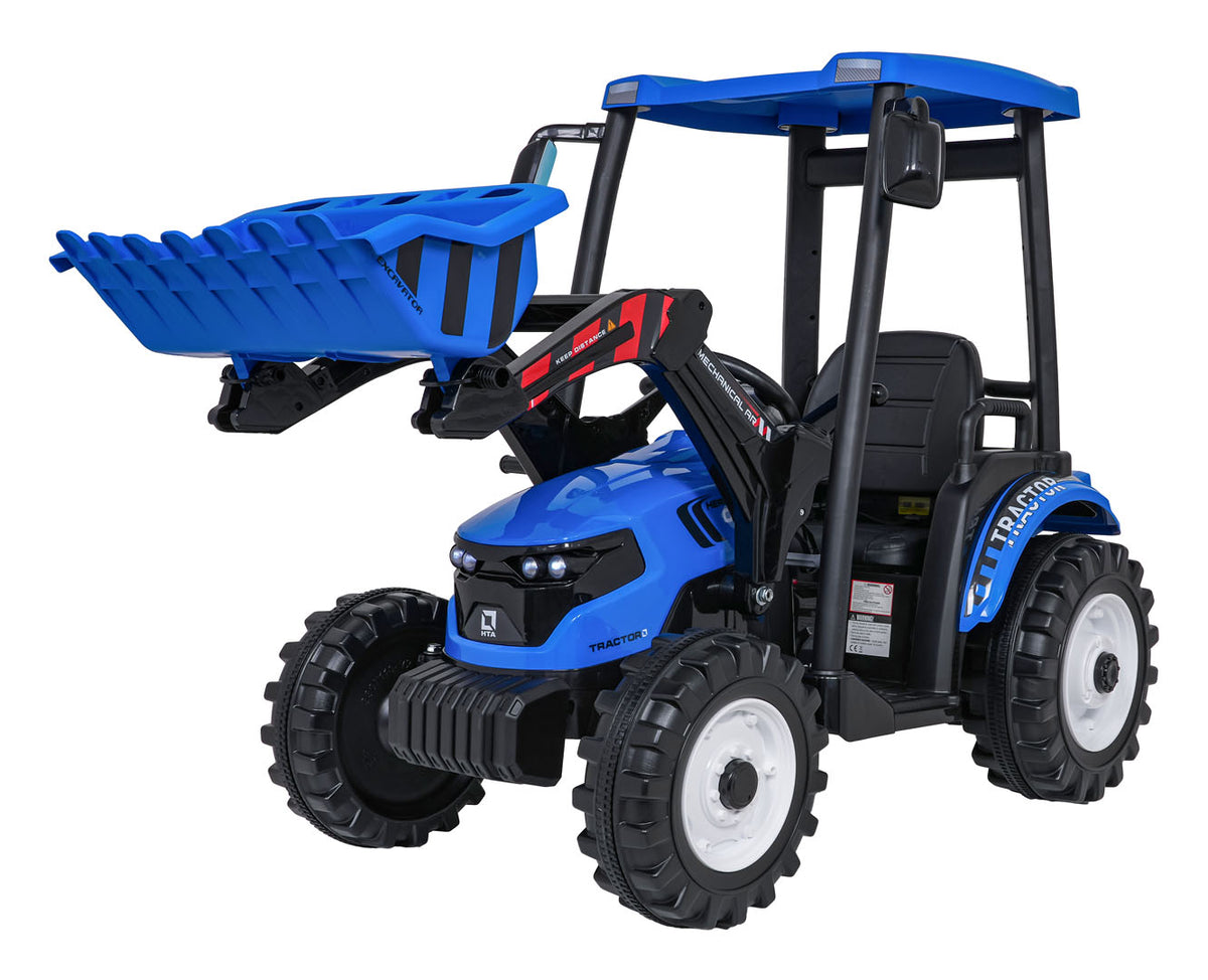 MEGA D68 Tractor Vehicle With Trailer Blue