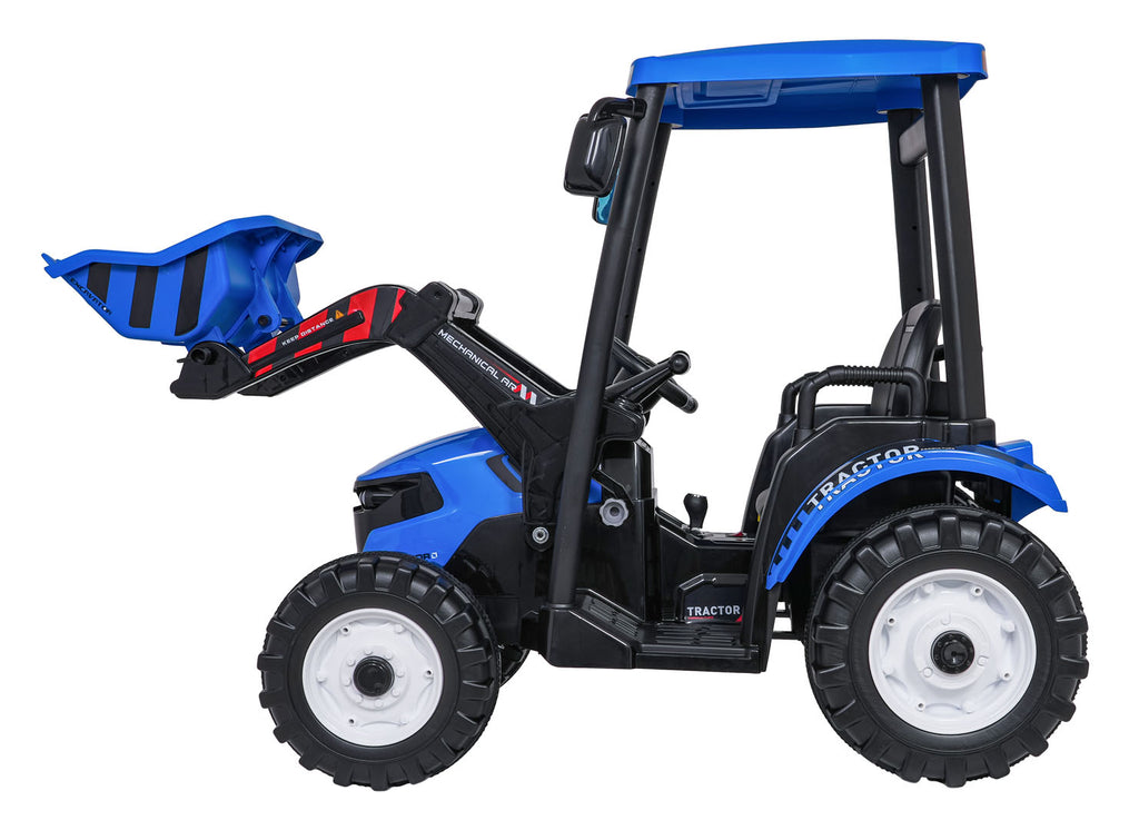 MEGA D68 Tractor Vehicle With Trailer Blue