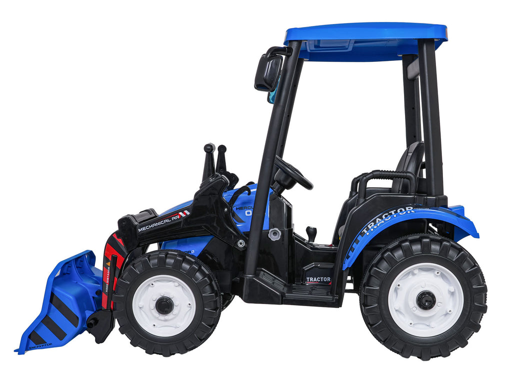 MEGA D68 Tractor Vehicle With Trailer Blue