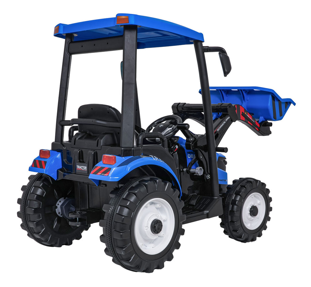 MEGA D68 Tractor Vehicle With Trailer Blue