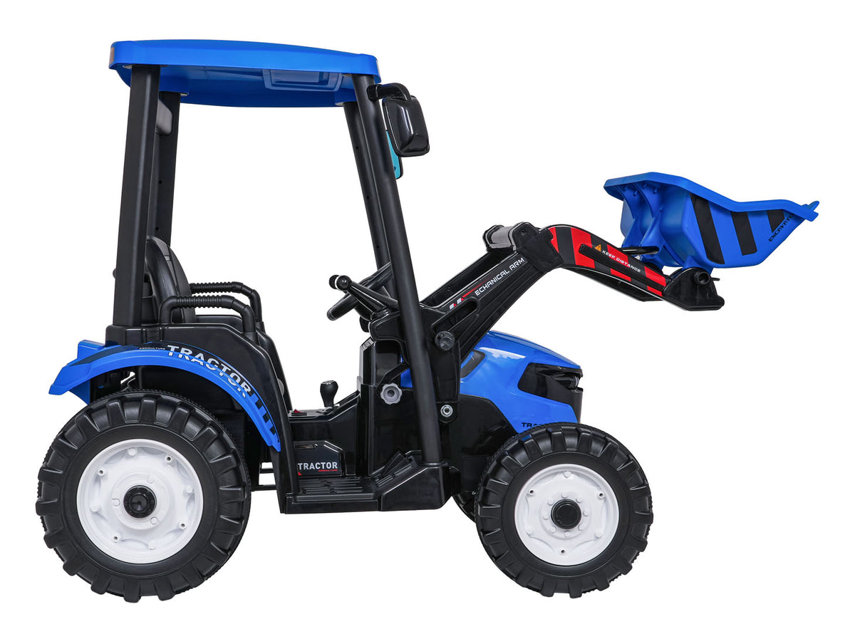 MEGA D68 Tractor Vehicle With Trailer Blue