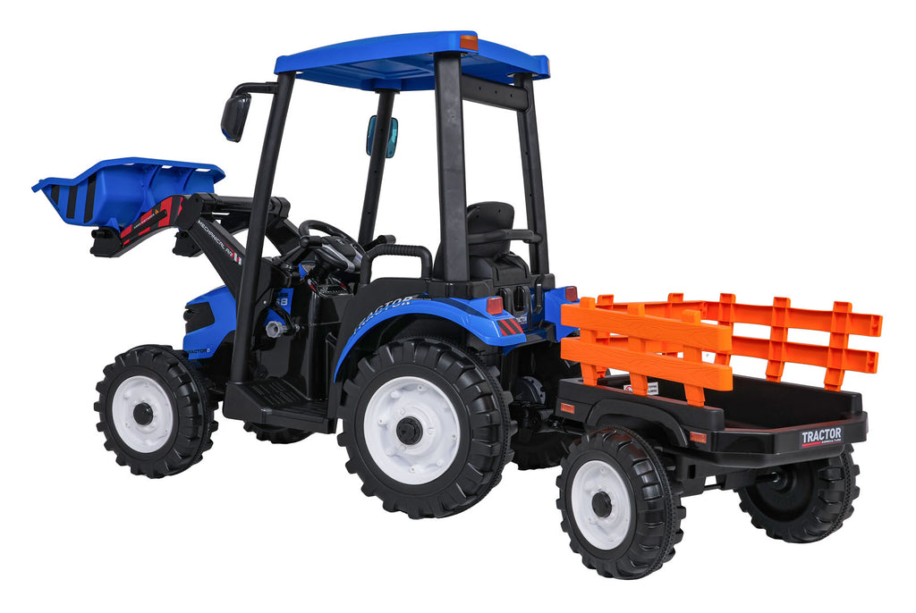 MEGA D68 Tractor Vehicle With Trailer Blue