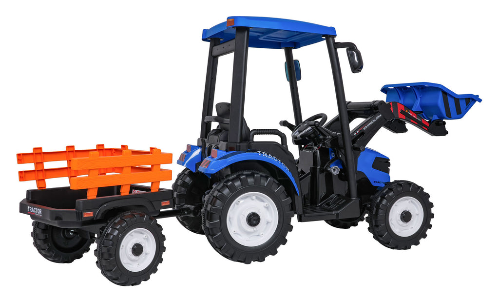 MEGA D68 Tractor Vehicle With Trailer Blue