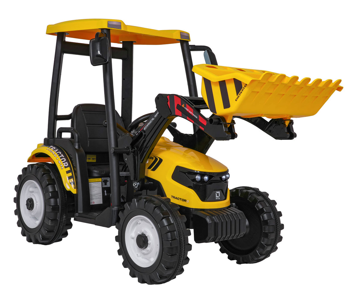 MEGA D68 Tractor Vehicle With Trailer Yellow