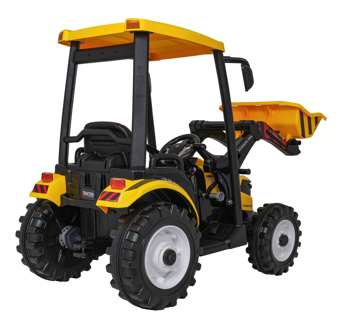 MEGA D68 Tractor Vehicle With Trailer Yellow