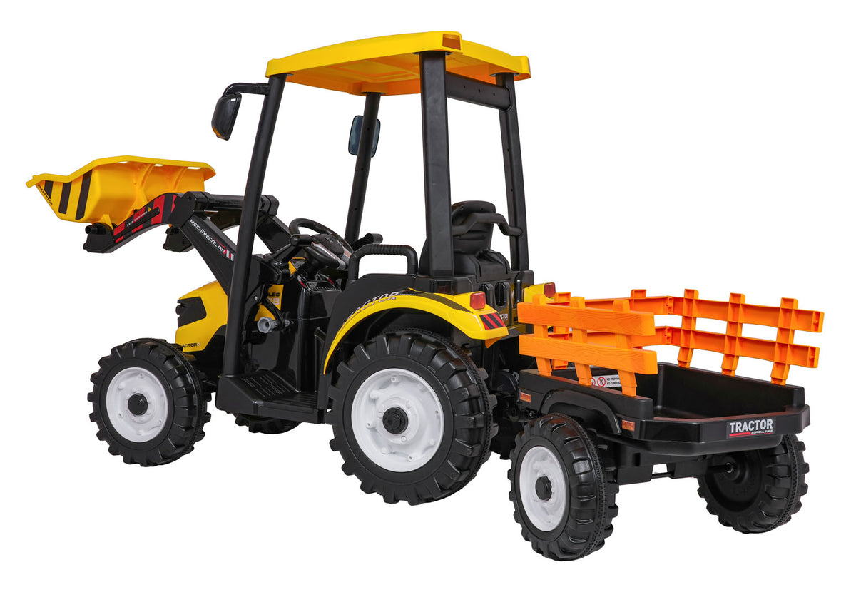 MEGA D68 Tractor Vehicle With Trailer Yellow