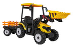 MEGA D68 Tractor Vehicle With Trailer Yellow