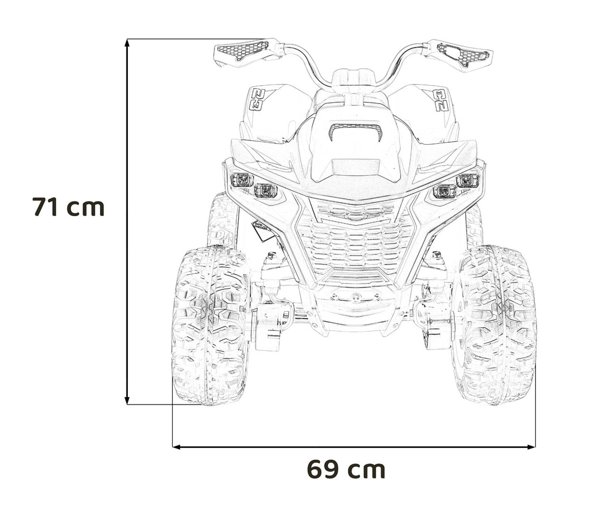 Quad Fast Wheel Vehicle Red