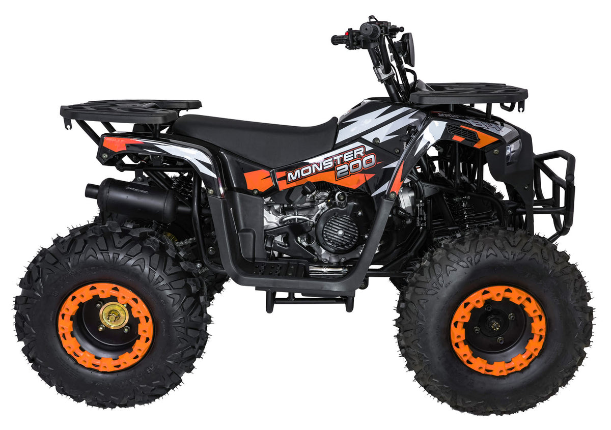 200CC MONSTER Orange Quad Bike
