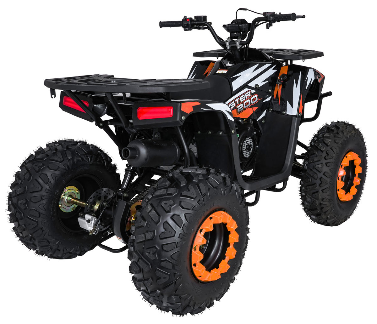 200CC MONSTER Orange Quad Bike