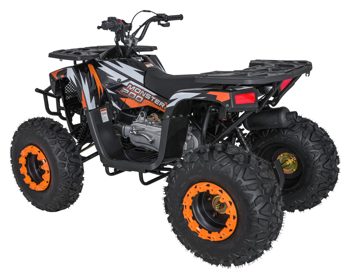 200CC MONSTER Orange Quad Bike
