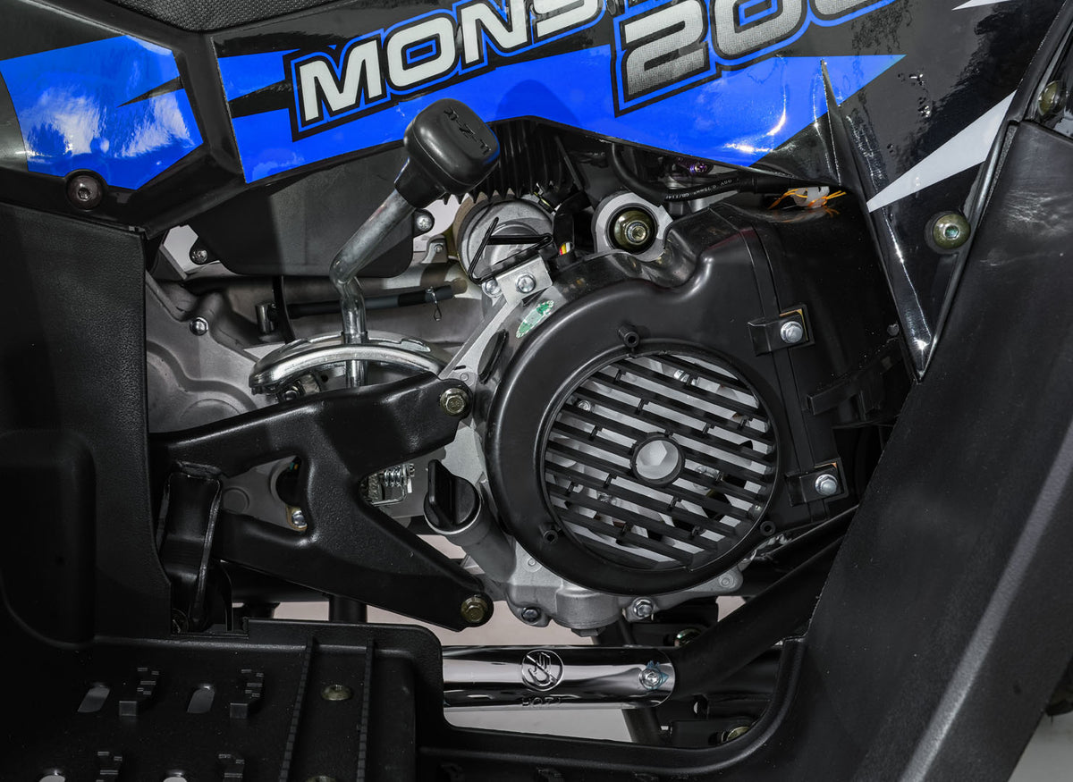 200CC MONSTER Blue Petrol Quad Bike