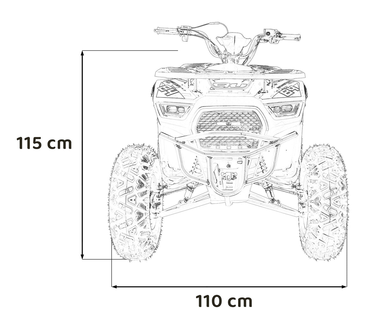 200CC MONSTER Orange Quad Bike