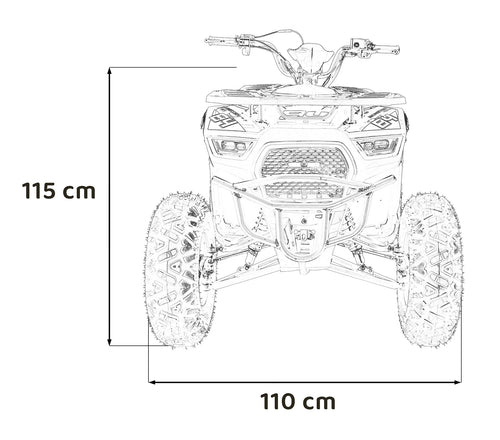 200CC MONSTER Orange Quad Bike