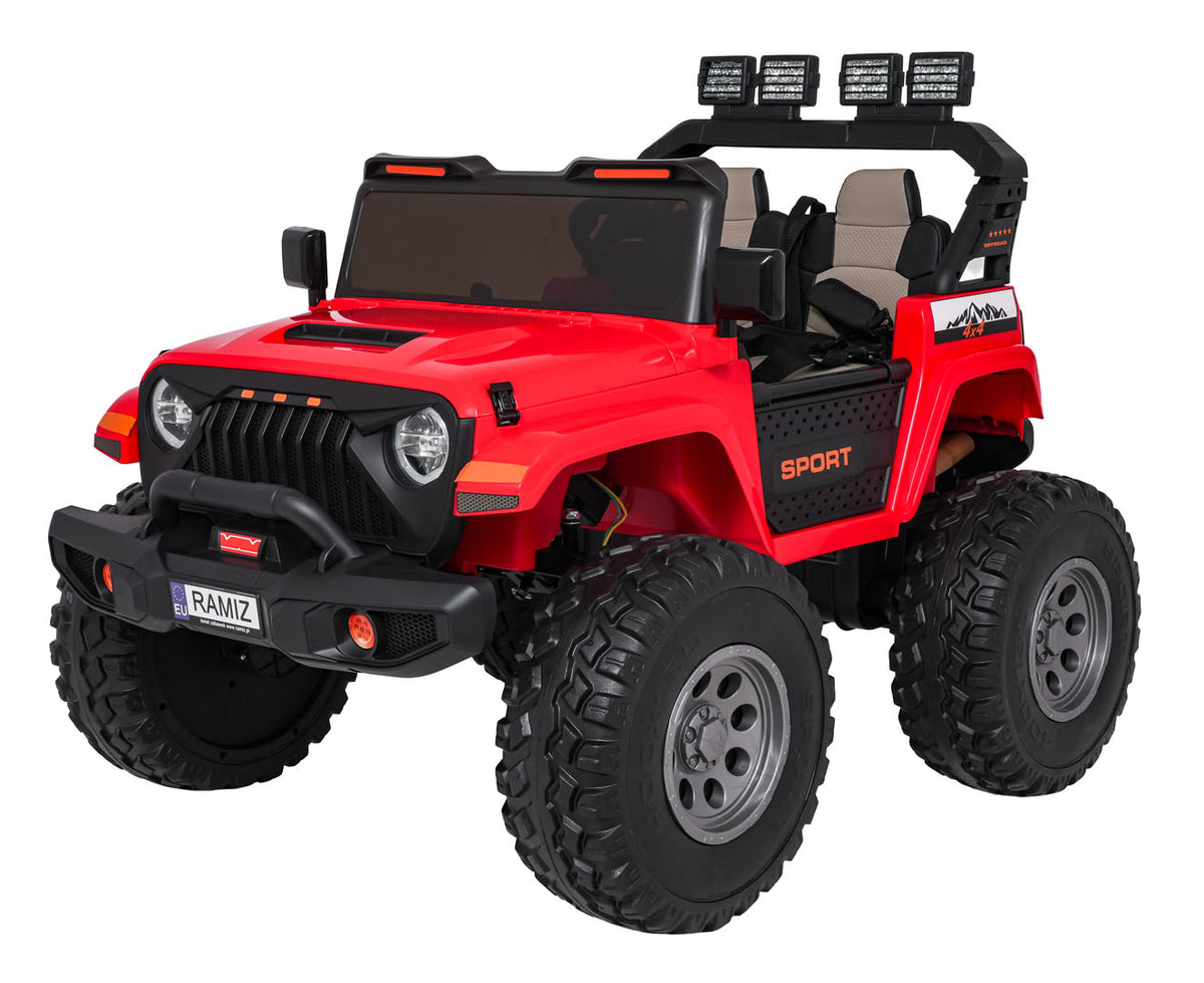 Elektrické autíčko Extreme Sport 4x4 Variable Size červená