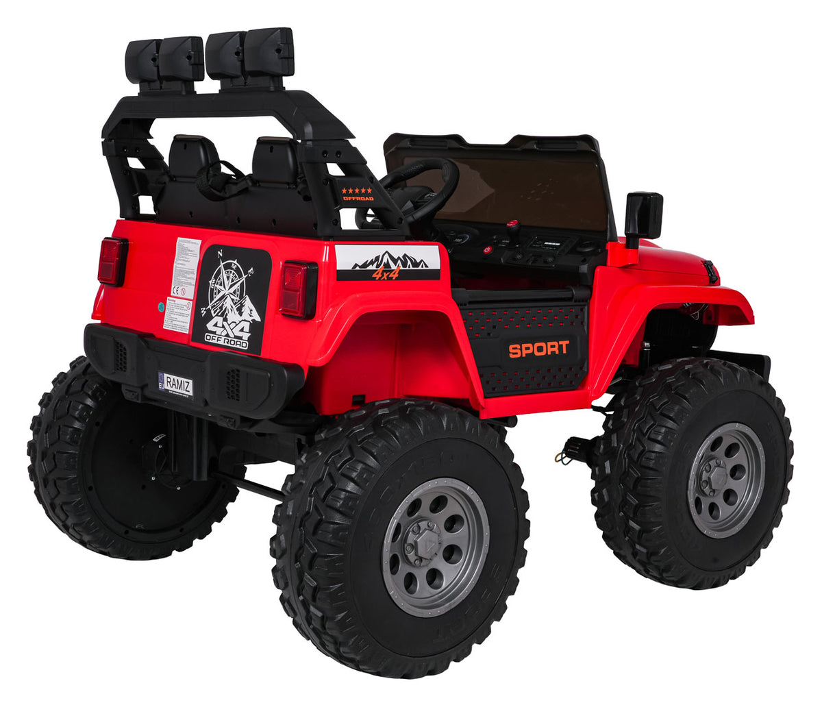Elektrické autíčko Extreme Sport 4x4 Variable Size červená