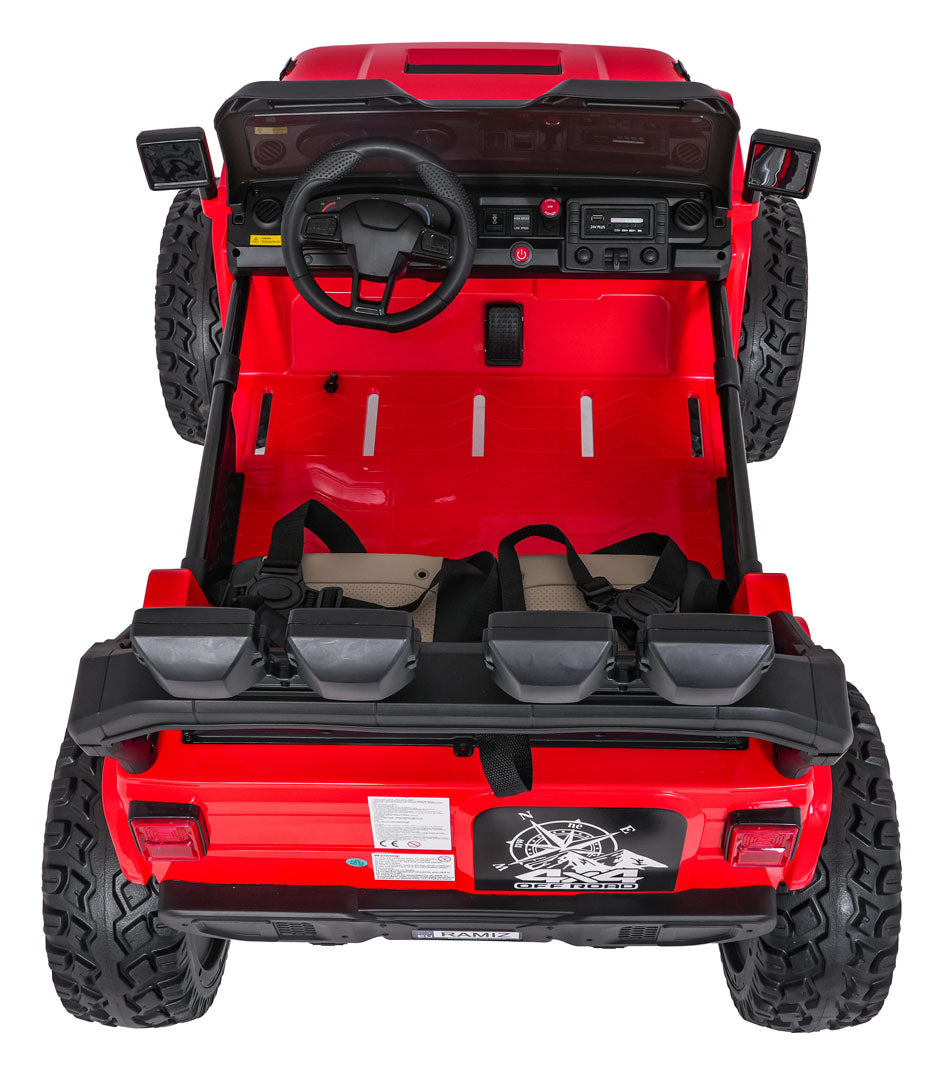 Elektrické autíčko Extreme Sport 4x4 Variable Size červená