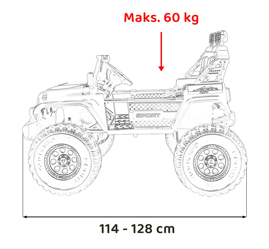 Elektrické autíčko Extreme Sport 4x4 Variable Size čierna