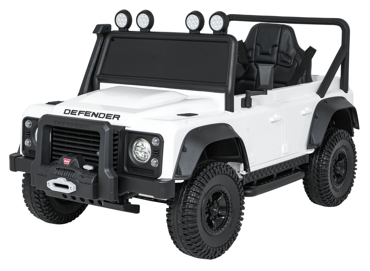 Biele detské elektrické autíčko Land Rover Defender 110 SVX Concept