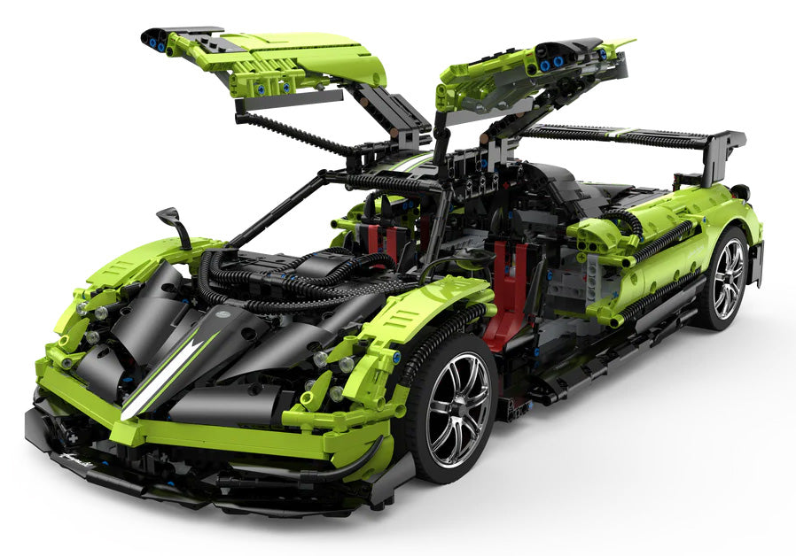 Stavebnica RASTAR Pagani Huayra BC 1:8 – zelená – 2 892 dielov – fotografia 2