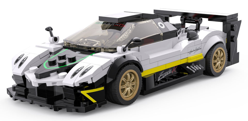Stavebnica RASTAR Pagani Zonda R 1:28 – biela – 387 dielov – fotografia 2