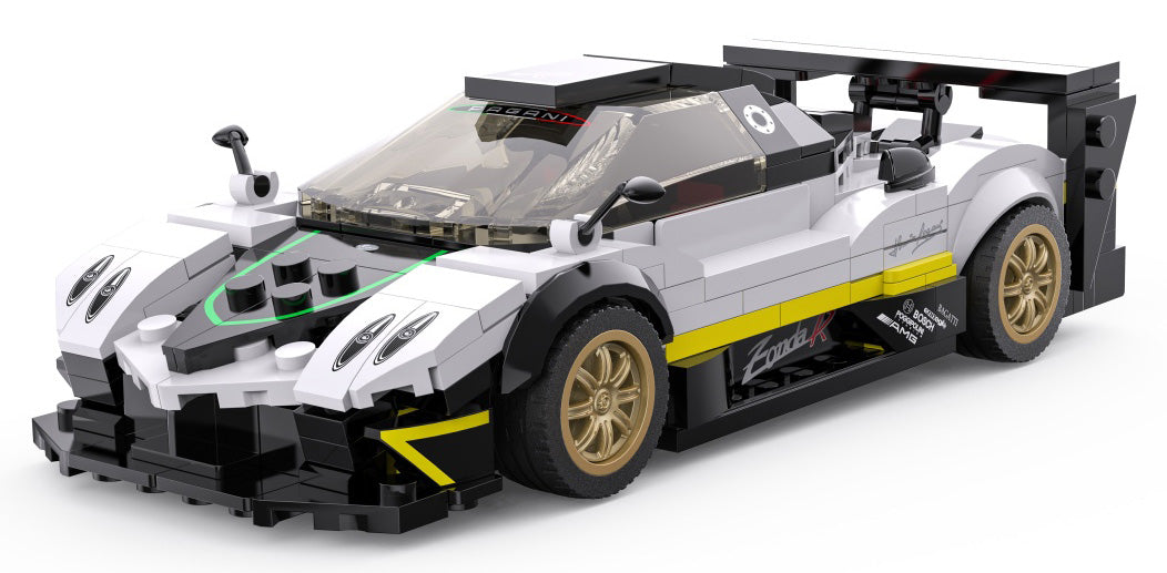 Stavebnica RASTAR Pagani Zonda R 1:28 – biela – 387 dielov – fotografia 2