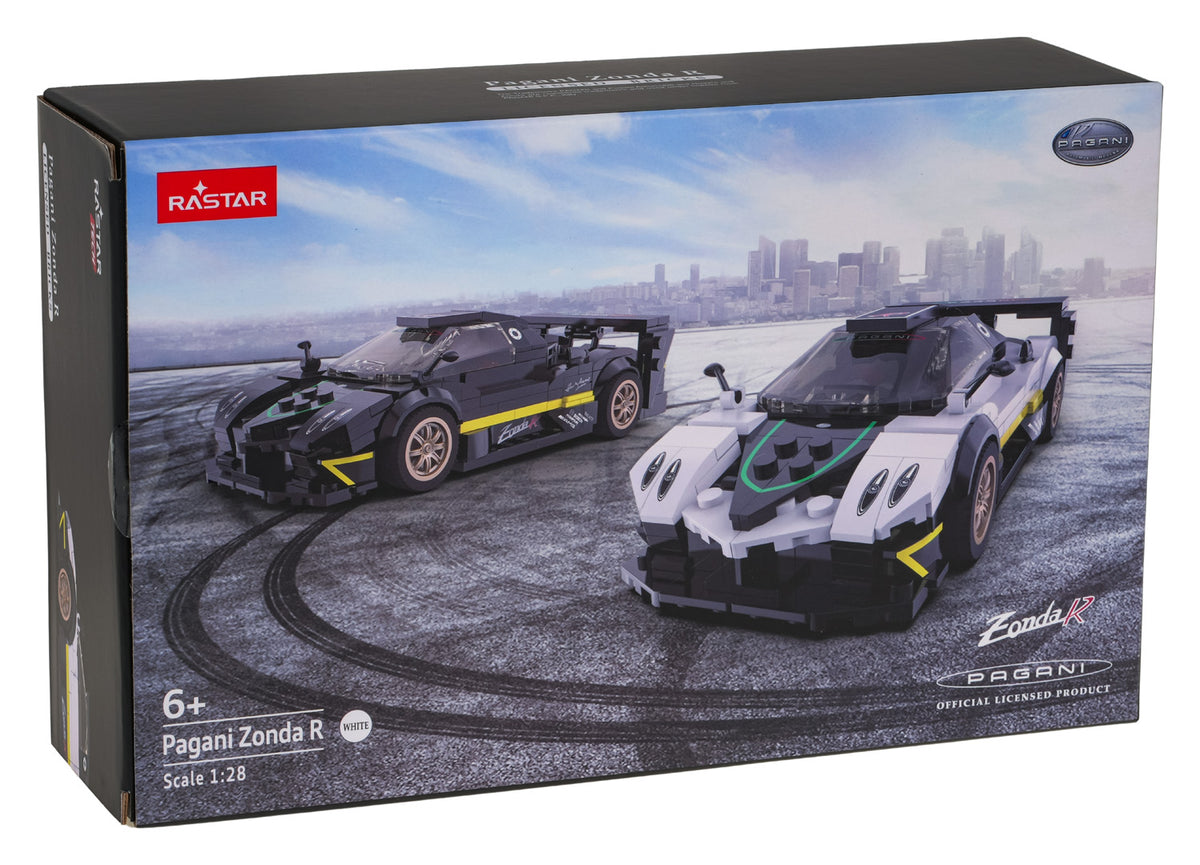 Stavebnica RASTAR Pagani Zonda R 1:28 – biela – 387 dielov – fotografia 12