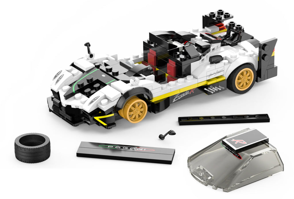 Car 1:28 Pagani Zonda R Blocks White RASTAR