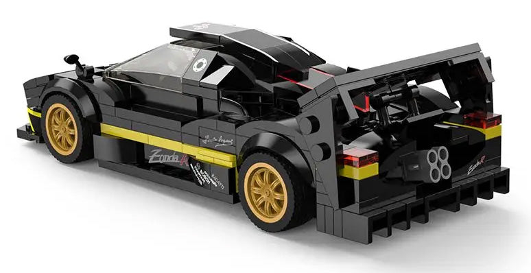 Stavebnica RASTAR Pagani Zonda R 1:28 – čierna – 387 dielov – fotografia 3