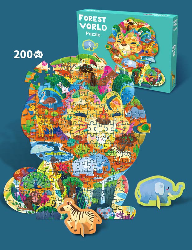 Puzzle Set 200pcs Safari