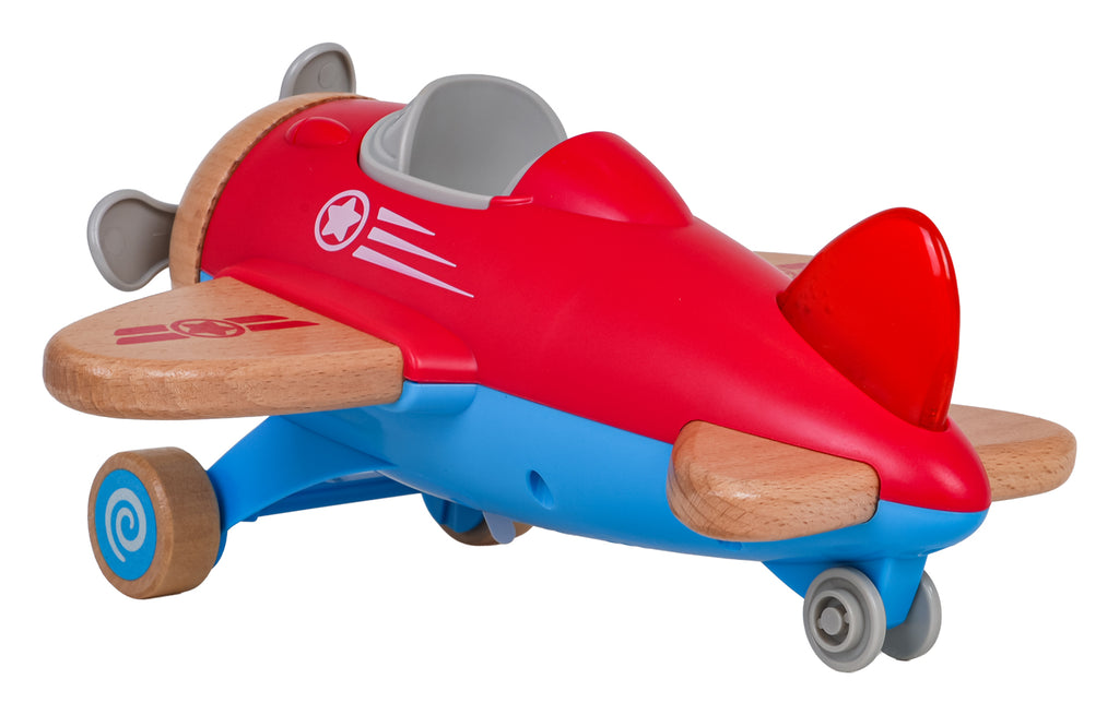 Wooden Airplane Red