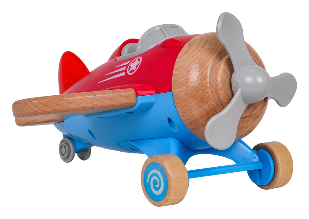 Wooden Airplane Red