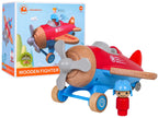 Wooden Airplane Red
