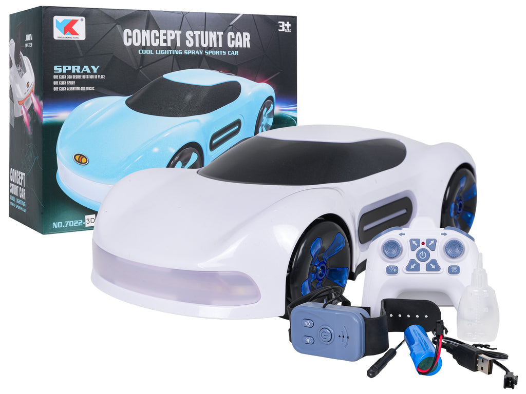 Vehicle with Smoke Function Controlled by Remote Control and Watch White