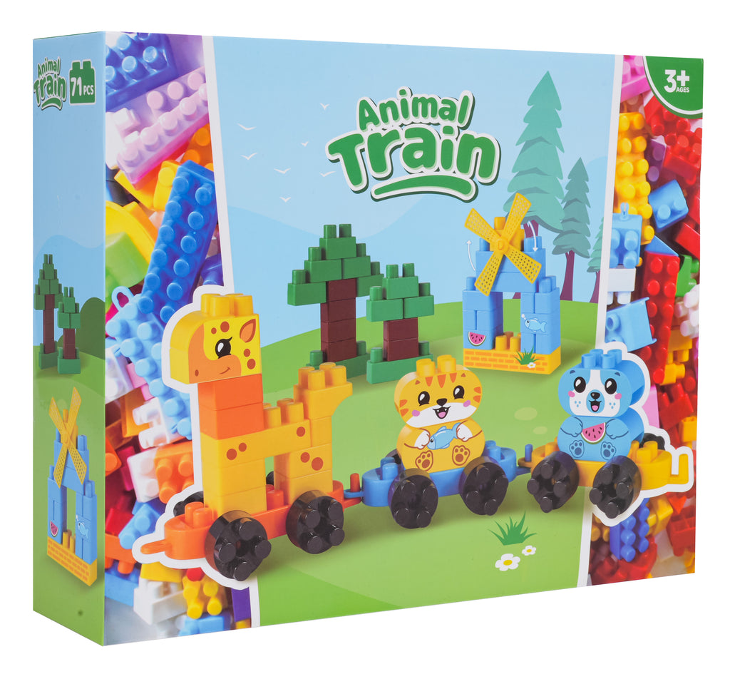 Animal Train Big Blocks Set
