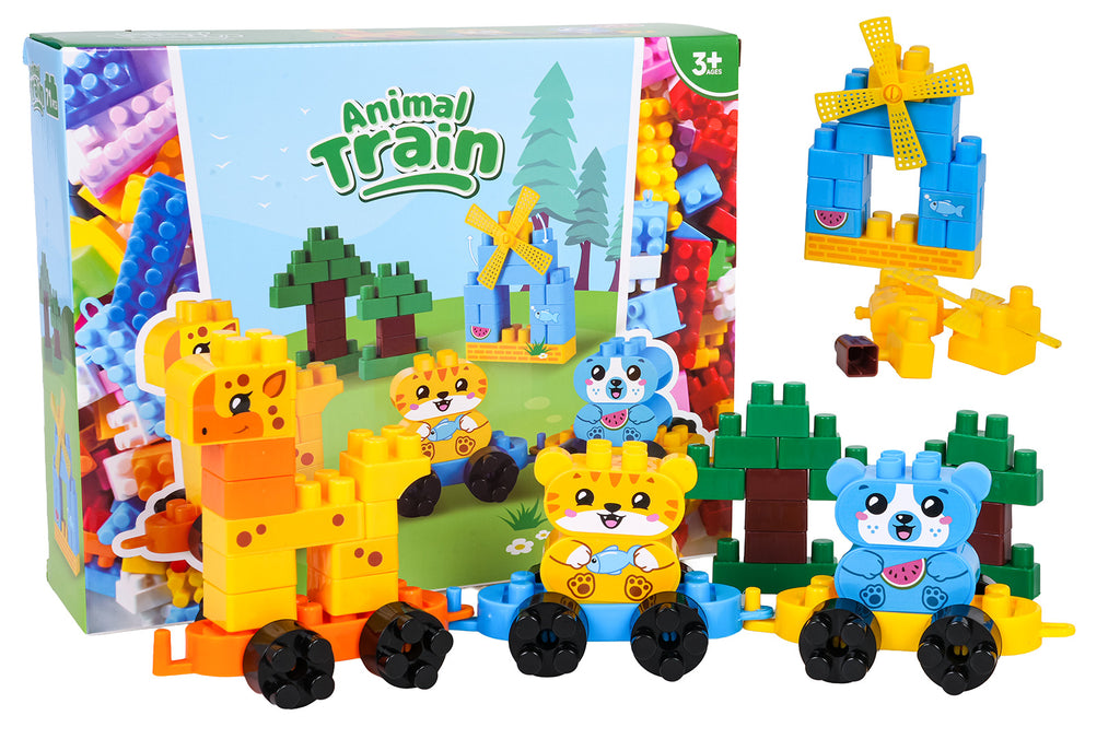 Animal Train Big Blocks Set
