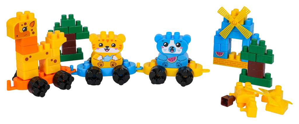 Animal Train Big Blocks Set