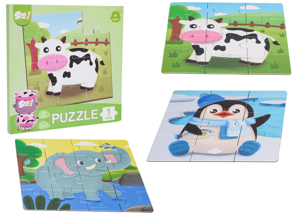 Magnetic Puzzle Animals + Book