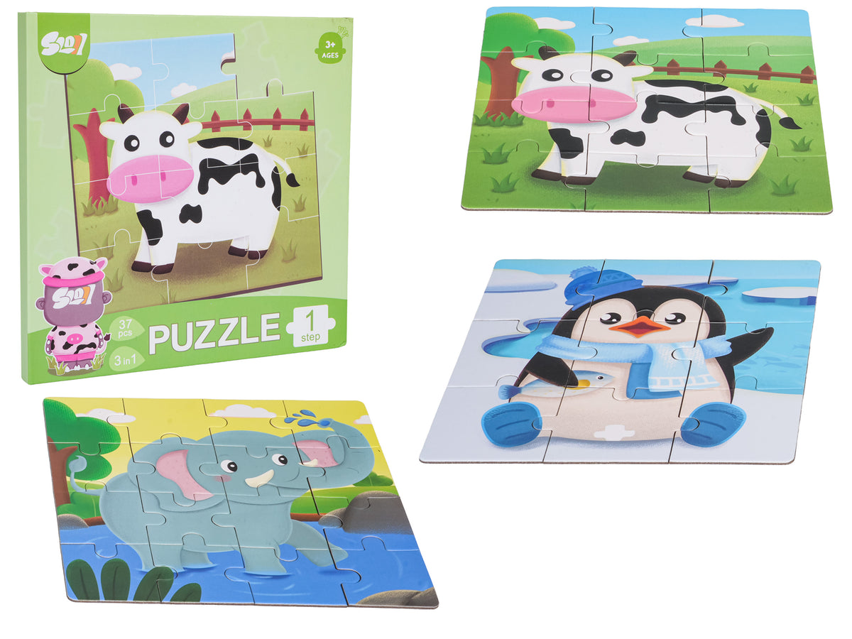 Magnetic Puzzle Animals + Book