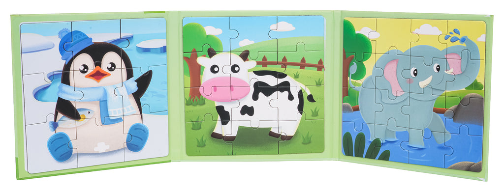 Magnetic Puzzle Animals + Book