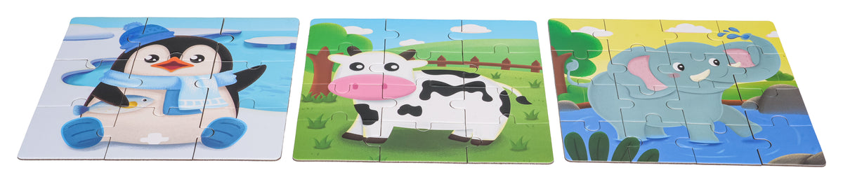 Magnetické puzzle Zvieratká s knihou – fotografia 3
